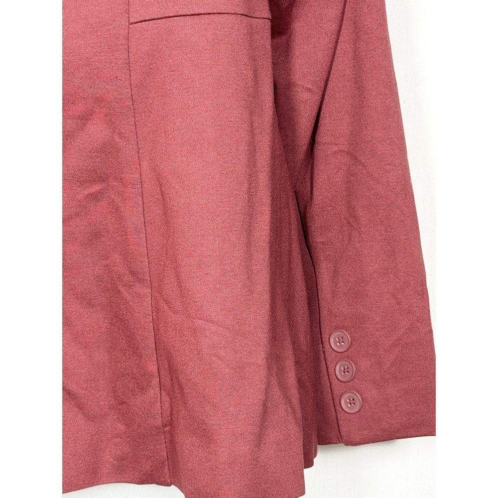 Torrid Studio Luxe Ponte Blazer 1X Red Stretch Tailored Career Jacket - Picture 8 of 13